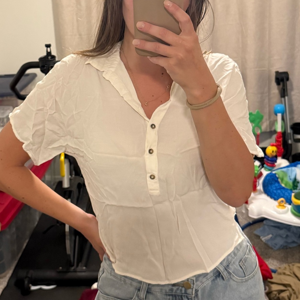 Forever 21 white Button Down Shirt